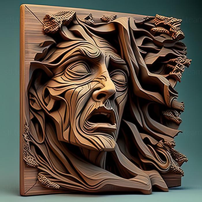 3D модель Скотт Шедлі, американський художник (STL)